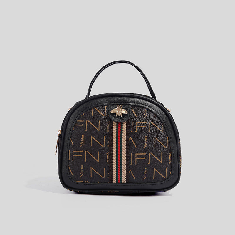 Women's Letter Printing Portable Bee Ribbon Fashion Shoulder Bags