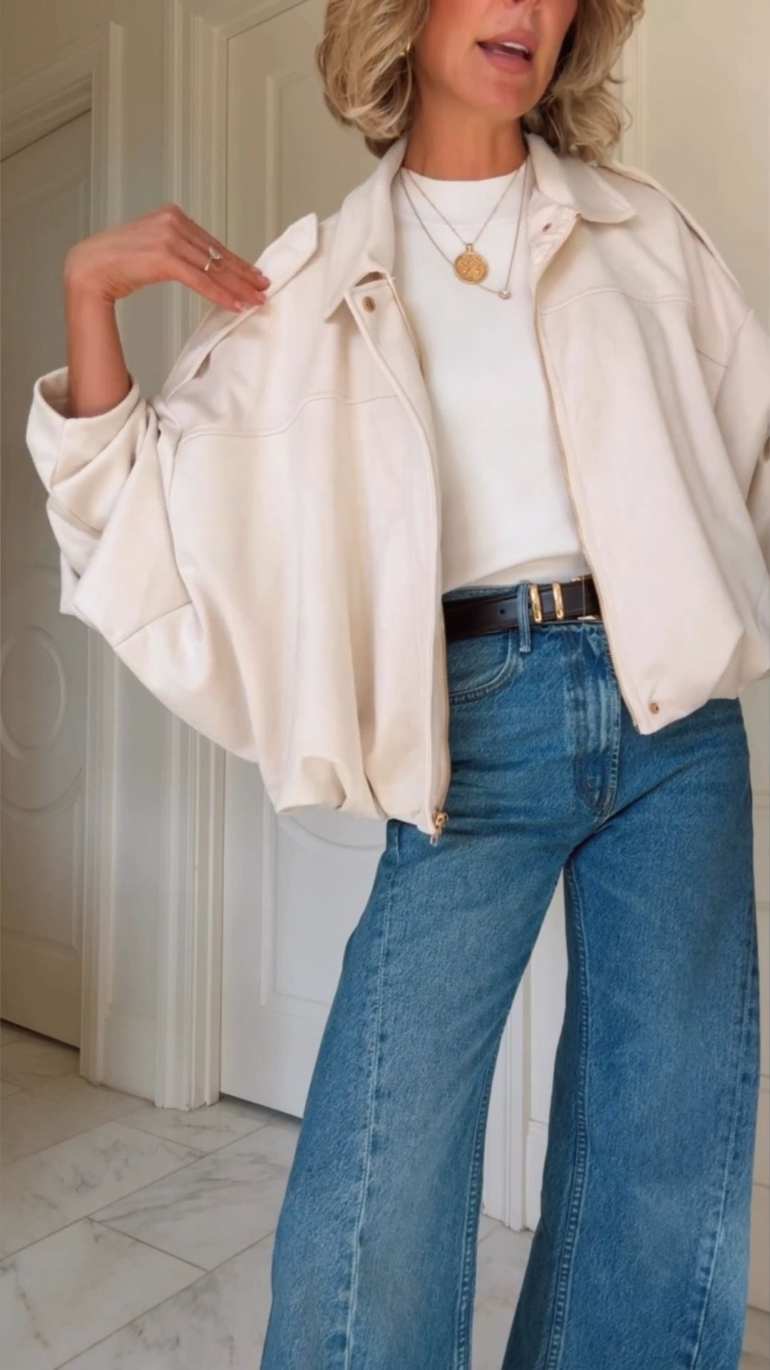 Women's Autumn Loose Batwing Sleeve Suede Clothing