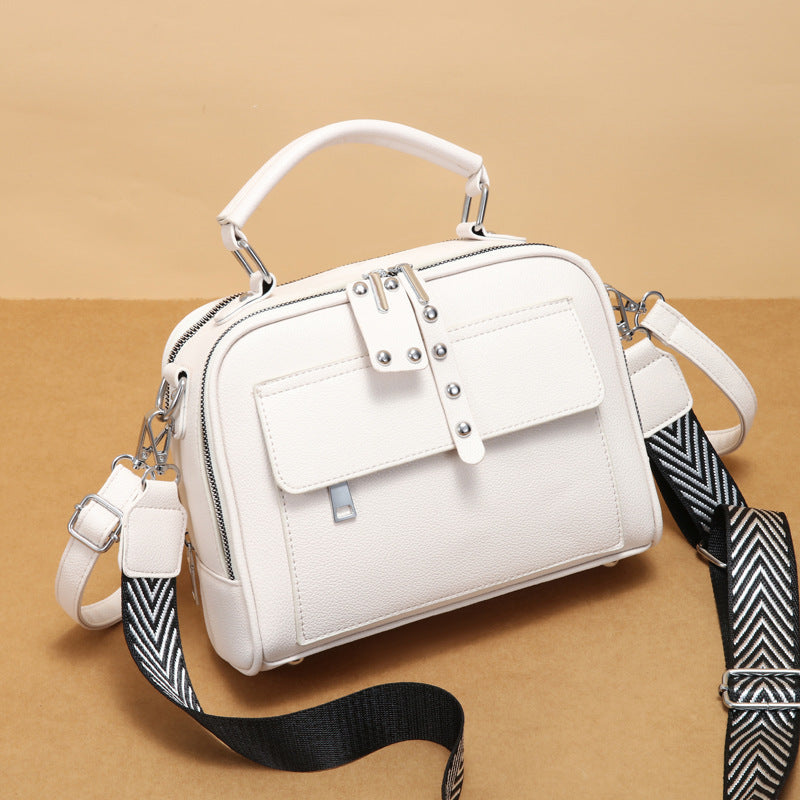 Women's Fashion Leather Silk Large Capacity Crossbody Bags