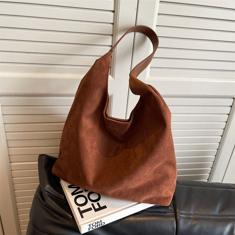 Women's Vintage Suede Bread Popular One Underarm Armpit Bags