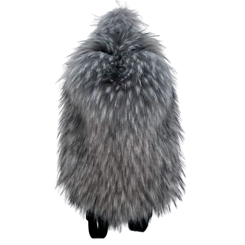 Popular Slouchy Fur Female Versatile Plush Backpacks