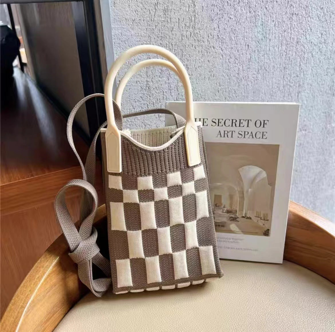 Knitted Portable Hand Female Korean Niche Crossbody Bags