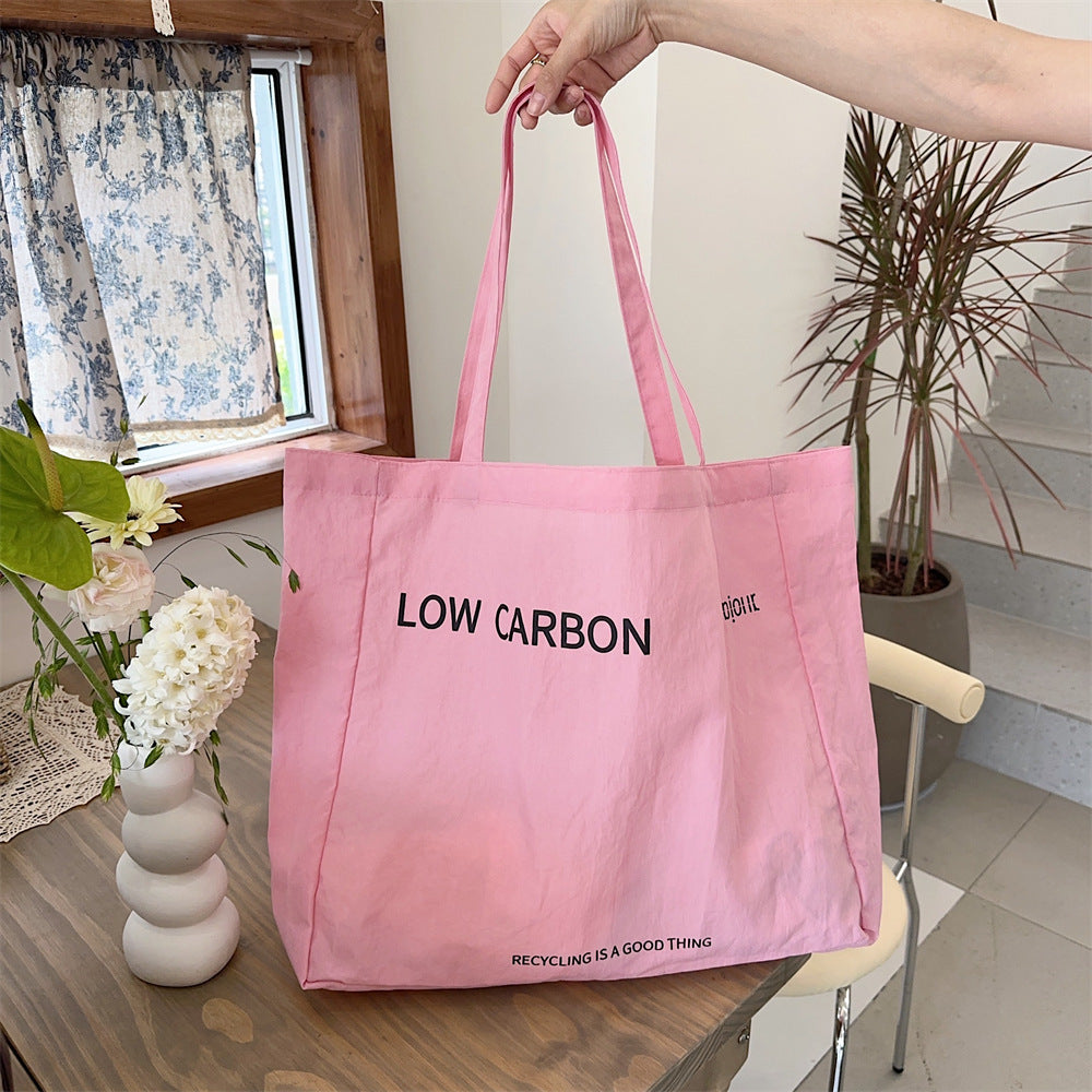 Summer Milk Yellow Canvas Printing Large Capacity Shoulder Bags