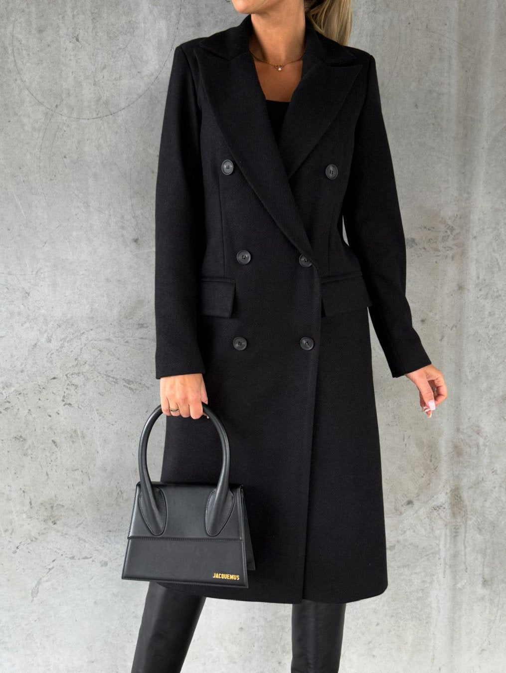 Women's Minimalist Long Sleeve Double Breasted Casual Coats