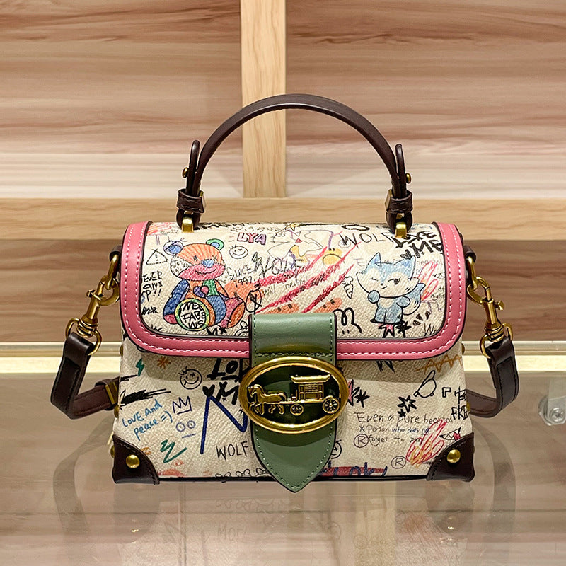 Durable Women's Victory Bear Fashion Portable Crossbody Bags