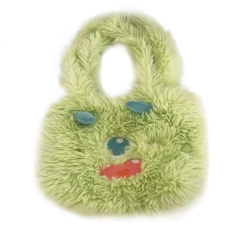 Cute Little Monster Cartoon Plush Large Capacity Female Shoulder Bags