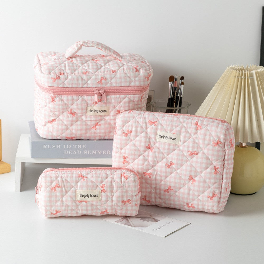 Portable Large Capacity Floral Storage Carrying Cosmetic Bags