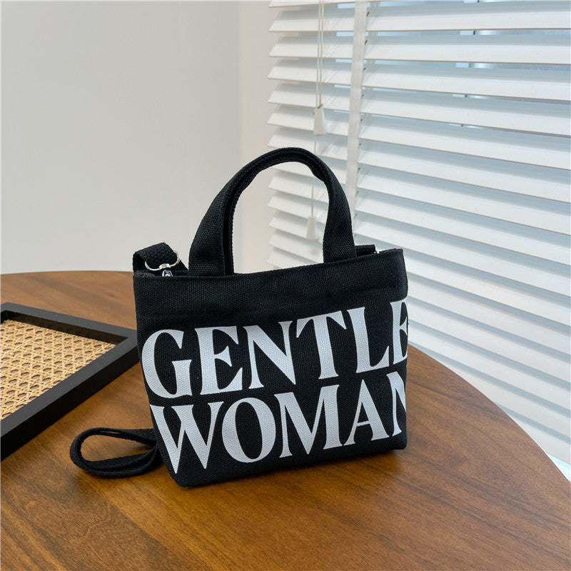 Thailand Canvas Design Portable Letter Large Crossbody Bags