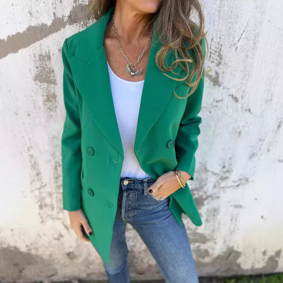 Women's Autumn Solid Color Fashion Long Sleeve Small Suit