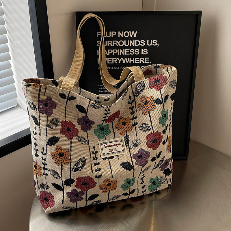 Women's Canvas Large Capacity Portable Niche Design Handbags