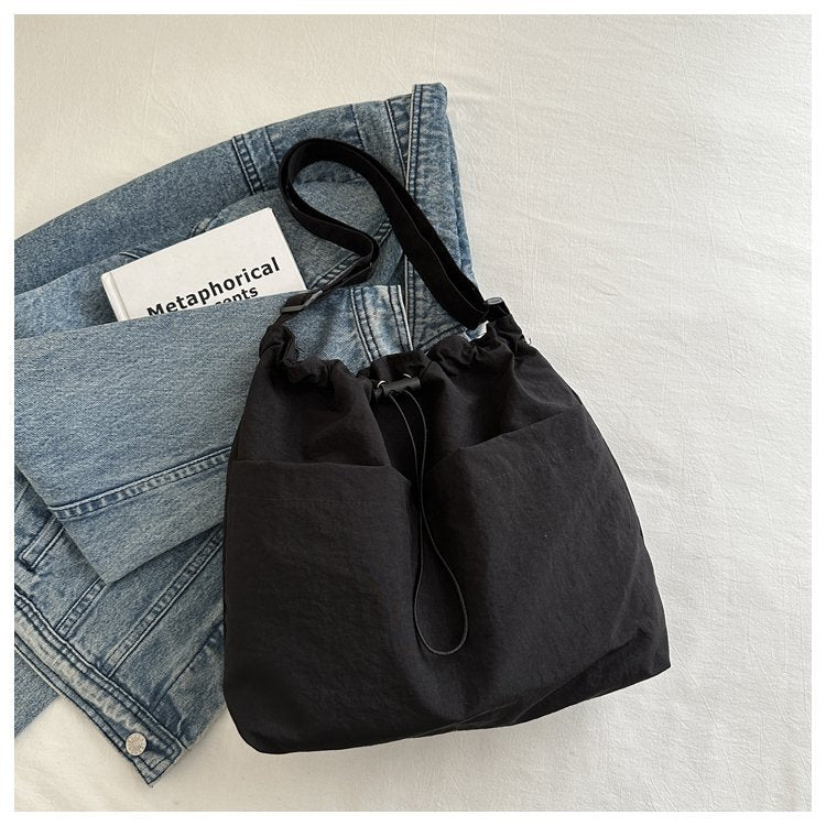Women's Large Capacity Drawstring Leisure Street One Shoulder Bags