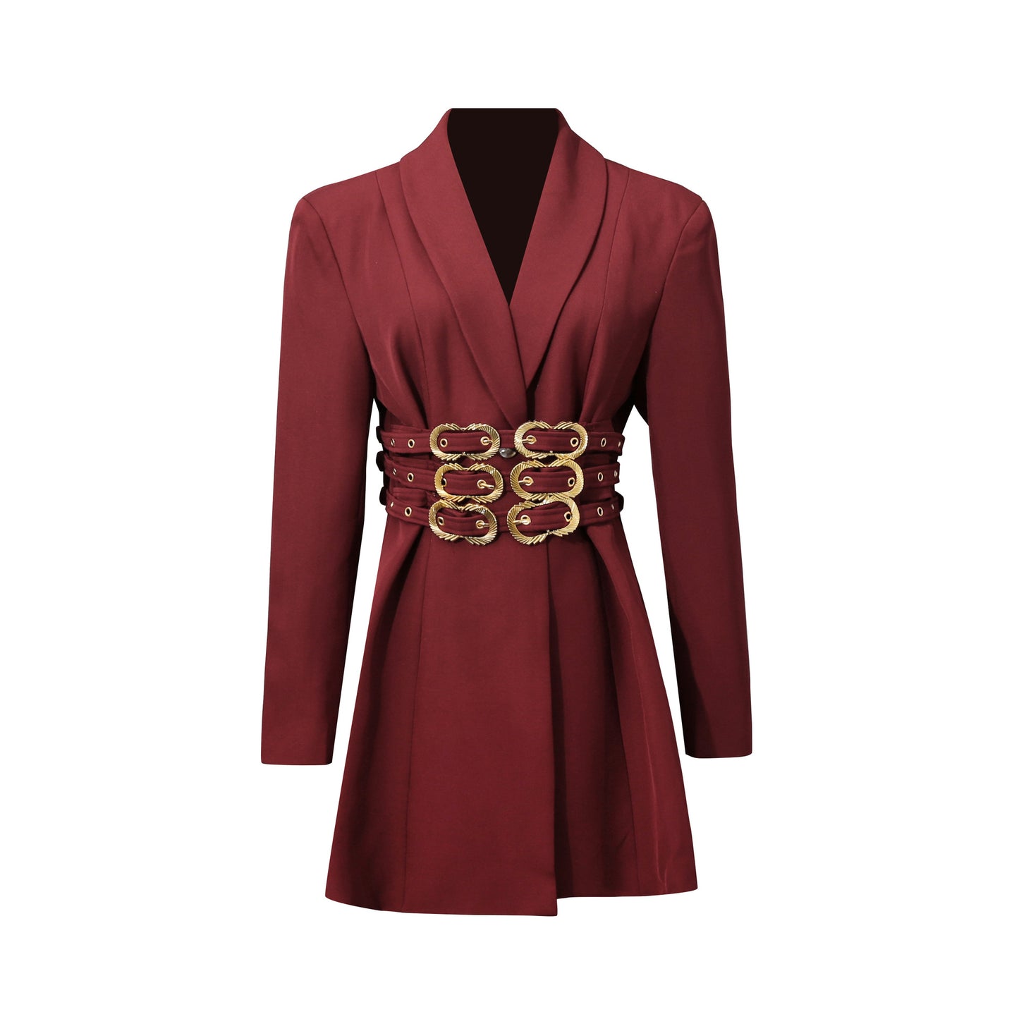 Women's Autumn Commuter Style Belt Slim Design Blazers