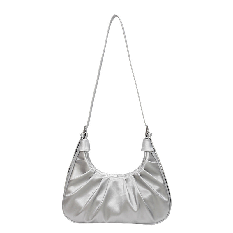 Women's Korean Style Niche Cloud Autumn Pleated Versatile Shoulder Bags