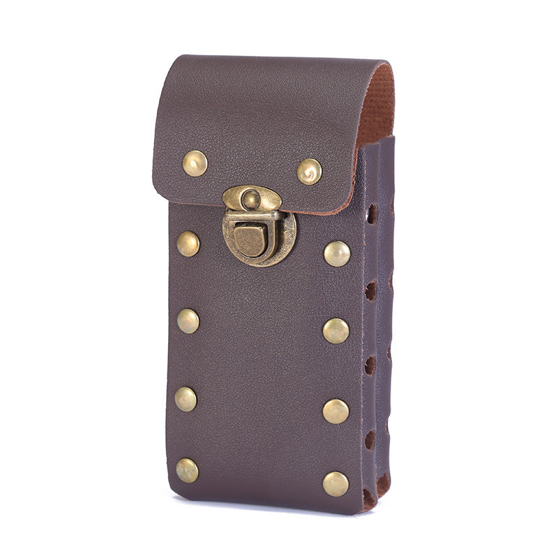 Men's Beautiful Vertical Mobile Fashion Rivet Men's Waist Packs