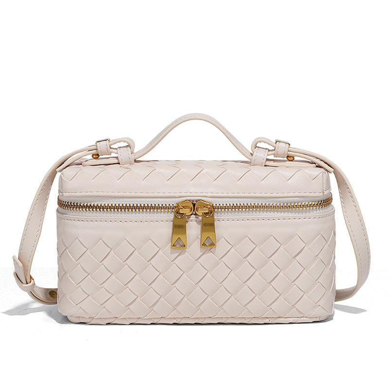 Slouchy Hand-woven Fashion Box Portable Lunch Crossbody Bags