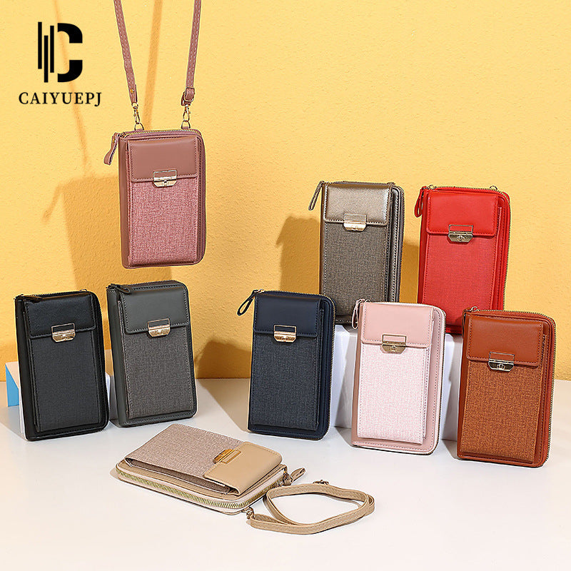 Women's Mobile Fashion Simple Korean Latch Phone Bags