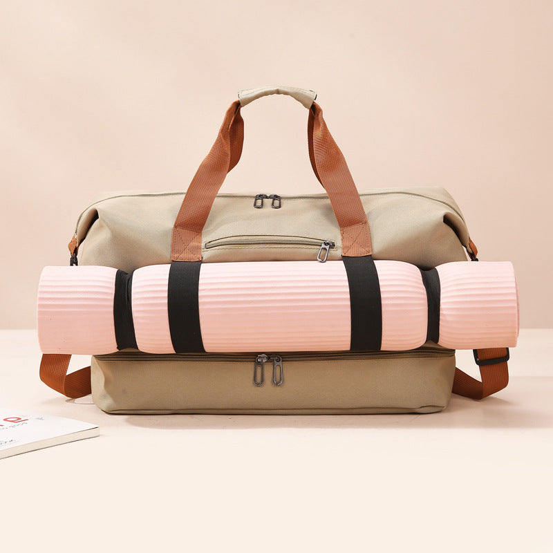 Boarding Contrast Color Retro Yoga Mat Travel Bags