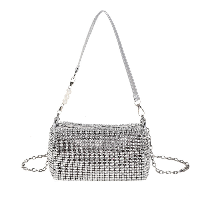 Women's Korean Fashion Trendy Light Diamond Niche Shoulder Bags