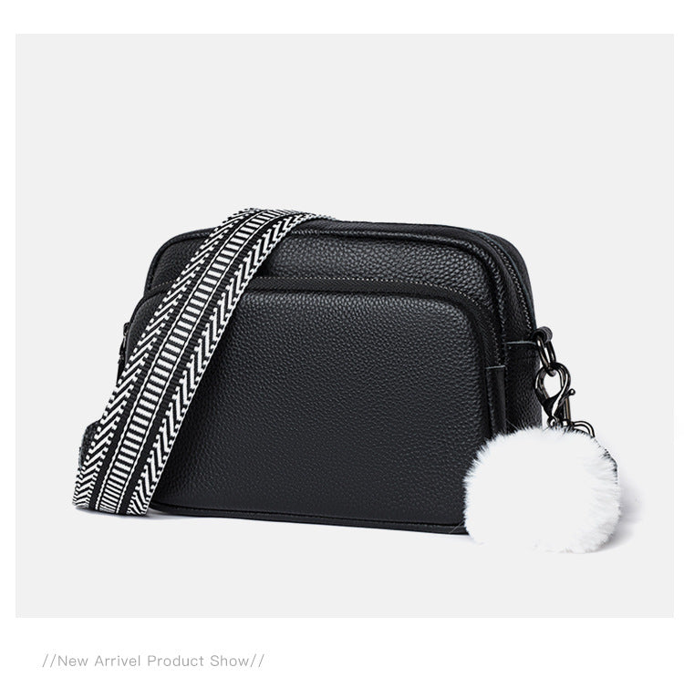 Women's Leather Plush Pendant Light Luxury Simplicity Crossbody Bags