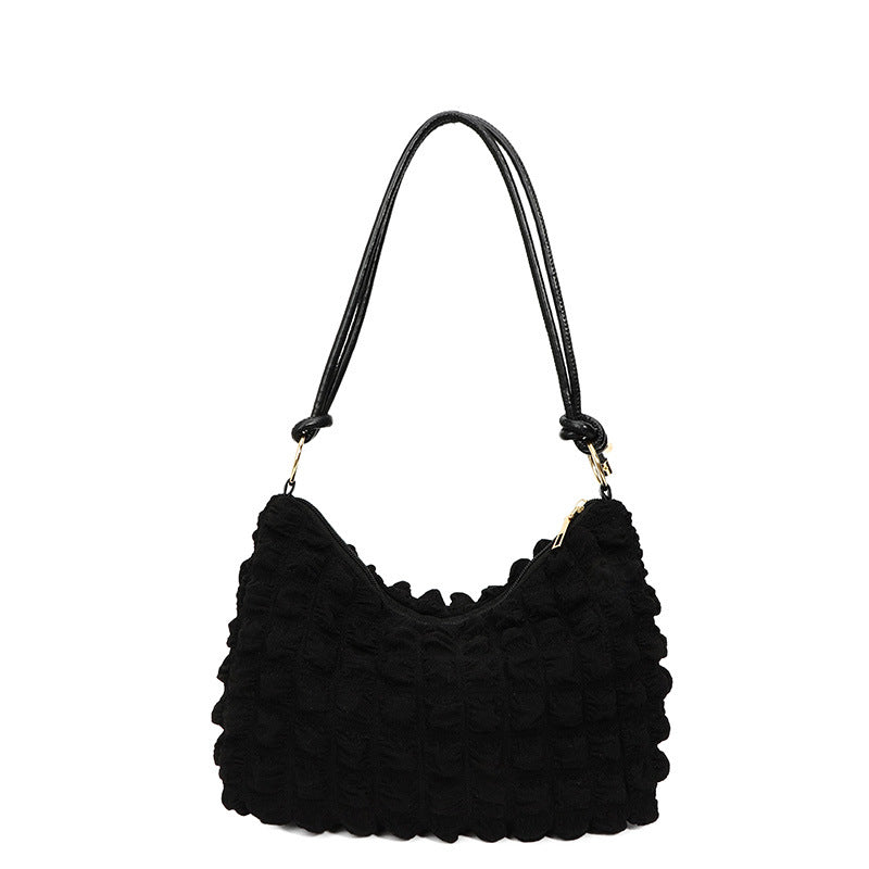 Women's Gentle Elegant Pleated Underarm Fashionable Puff Armpit Bags