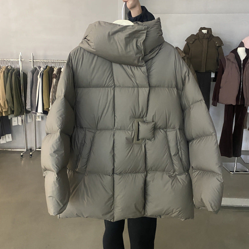 Women's Fashion White Duck Down Casual Bread Jackets