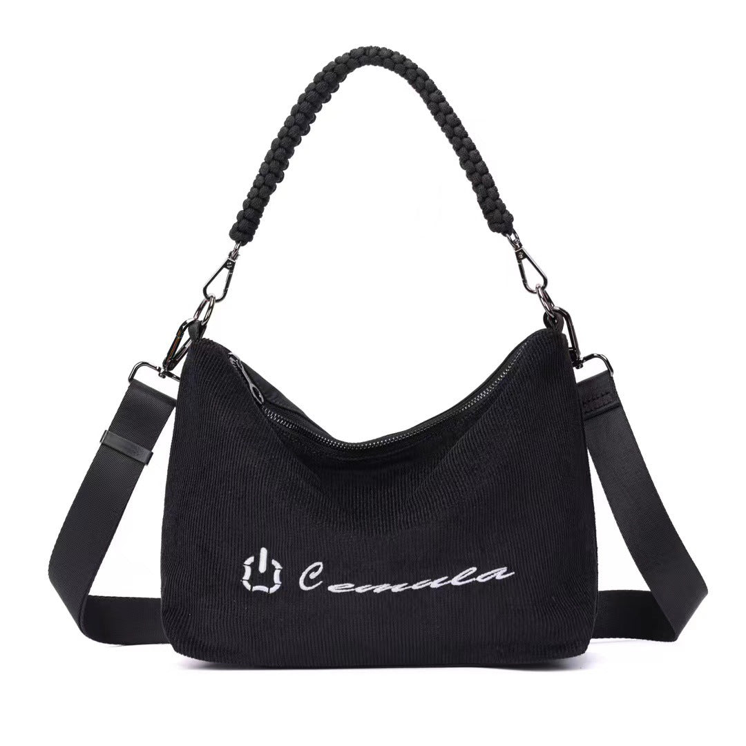 Niche Corduroy With Iti Fabric Fashionable Crossbody Bags