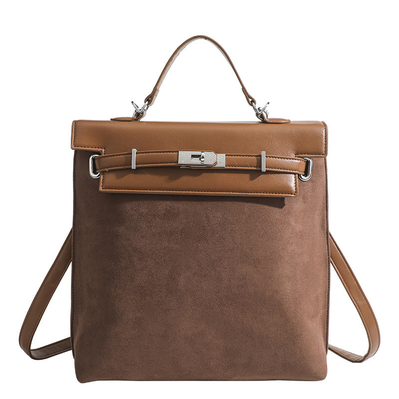 Women's Large Capacity Vintage Frosted Cow Leather Backpacks