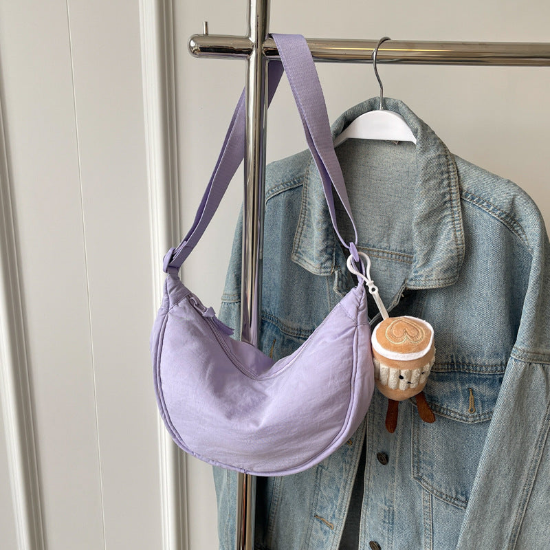 Women's Unique Nylon Dumpling Textured Cloth Bags