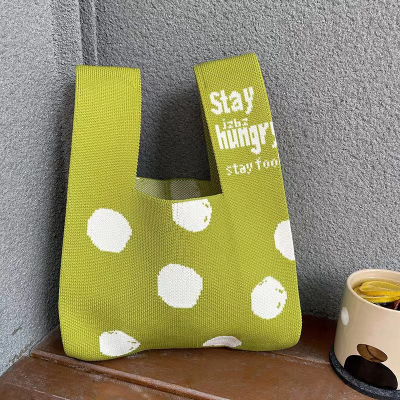 Valentine's Day Gift Knitted Portable Large Capacity Fashion Tote Bags