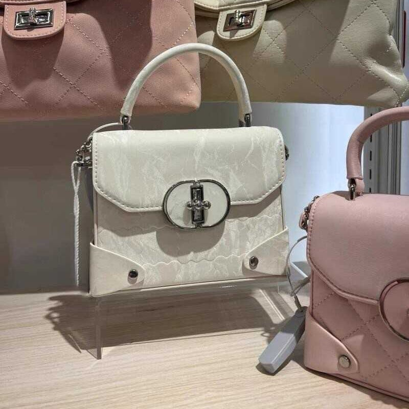 Women's Niche Portable Box Classic Style Diamond Plaid Crossbody Bags