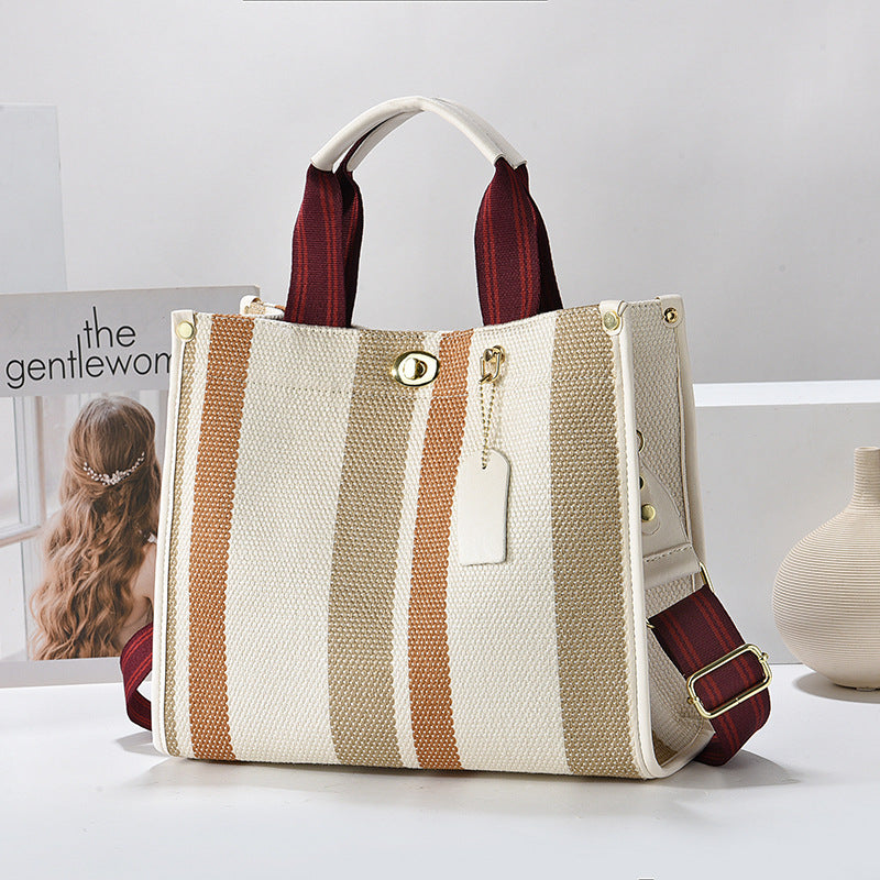 Women's Large Capacity Fashion Canvas Minimalism Hand Handbags