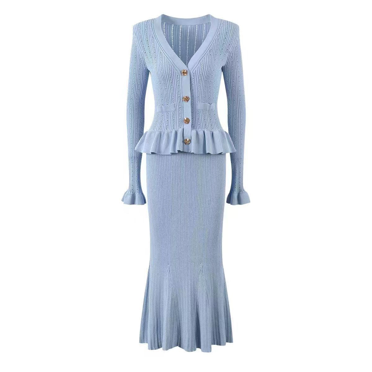 French Style Temperament Long Fishtail Large Knitwear