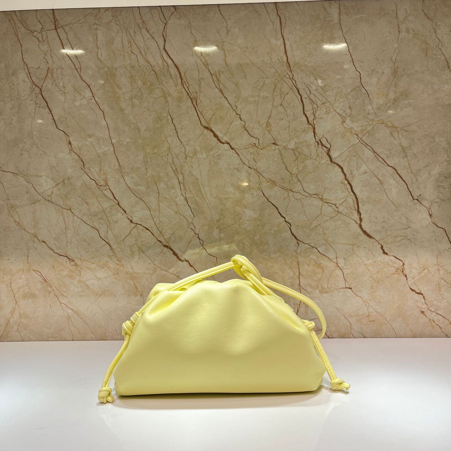 Women's Color Soft Cowhide Pleated Dumpling Fashion Trendy Crossbody Bags