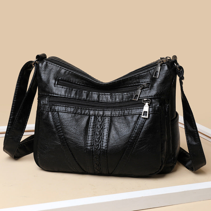 Women's Large Capacity Korean Style Simple Embroidery Shoulder Bags