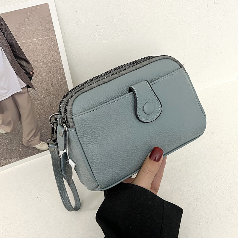 Women's Top Layer Cattlehide Leather Fashion Double Shoulder Bags