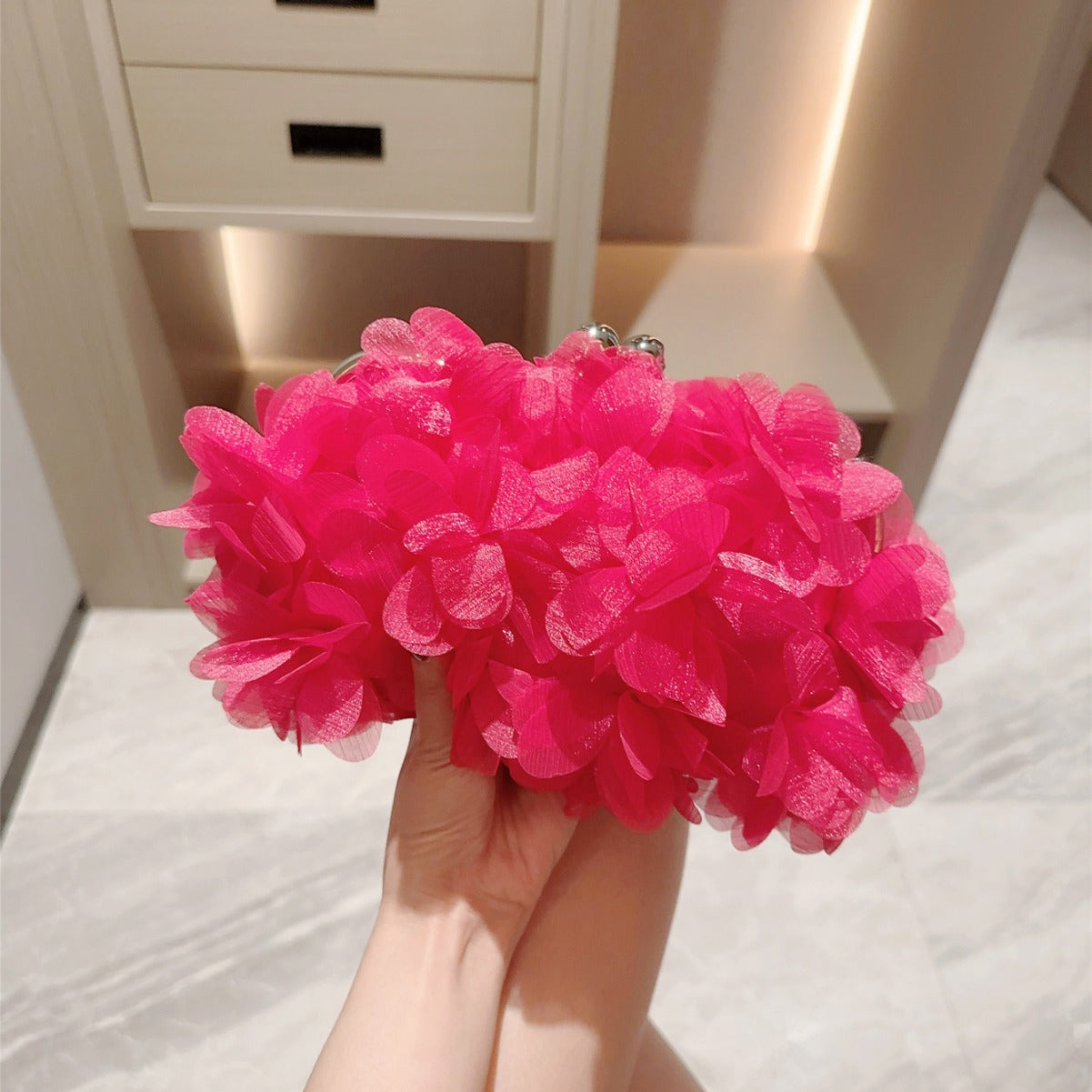 Petal Dinner Hand Holding Fairy Clutch Romantic Wedding Evening Bags