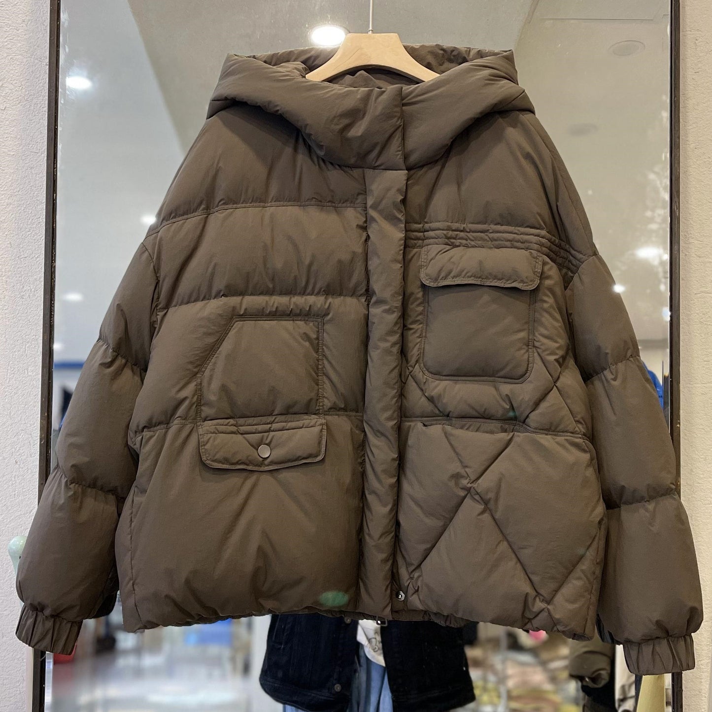 Women's Duck Down Loose Slimming Warm Hooded Korean Jackets