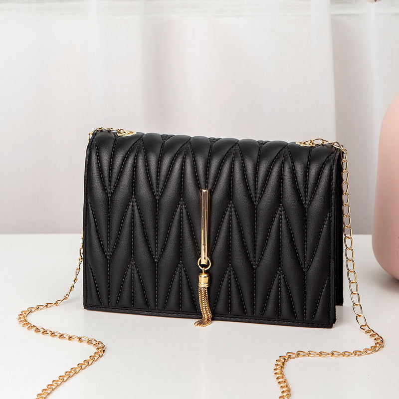 Women's Embroidered Simple Tassel Chain Cheap Crossbody Bags