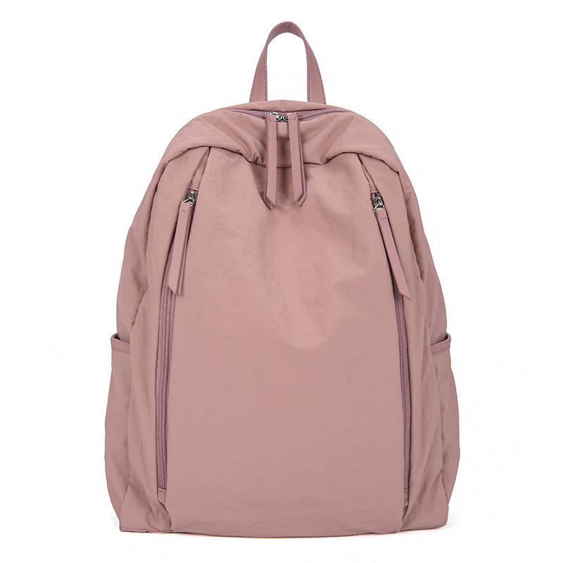 Nylon Solid Color Lightweight Literary Simplicity Backpacks
