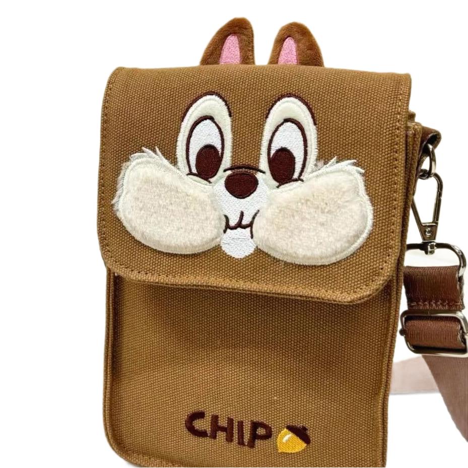 Stylish Canvas Mobile Plush Toy Gift Shoulder Bags