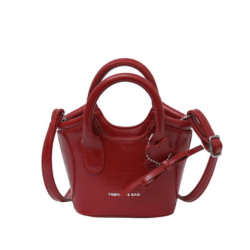 Women's Korean Fashion Large Capacity Vegetable Basket Crossbody Bags