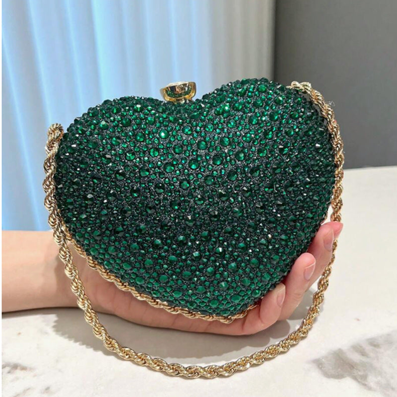 Women's Love Diamond Spring Fashion Chain Evening Bags
