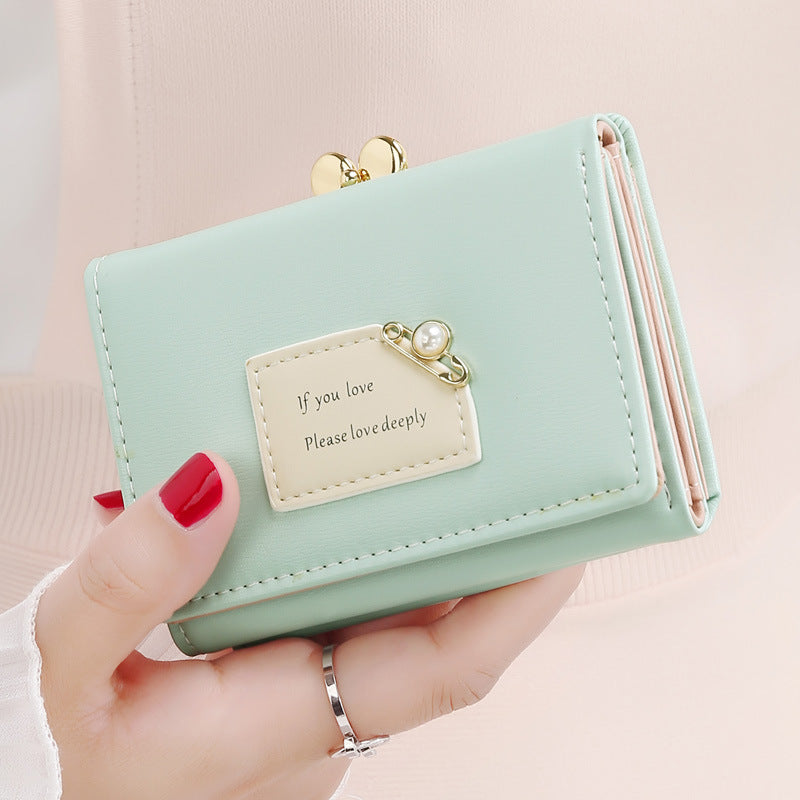 Women's Simple Short Korean Cute Mini Ladies Wallets