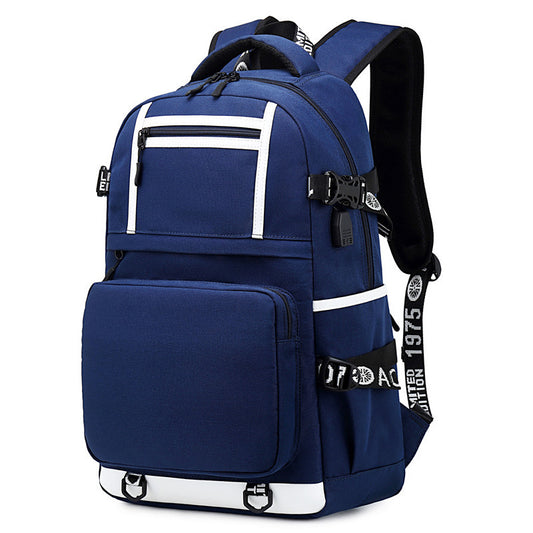 Men's Anime Large Capacity Waterproof Oxford Computer Backpacks