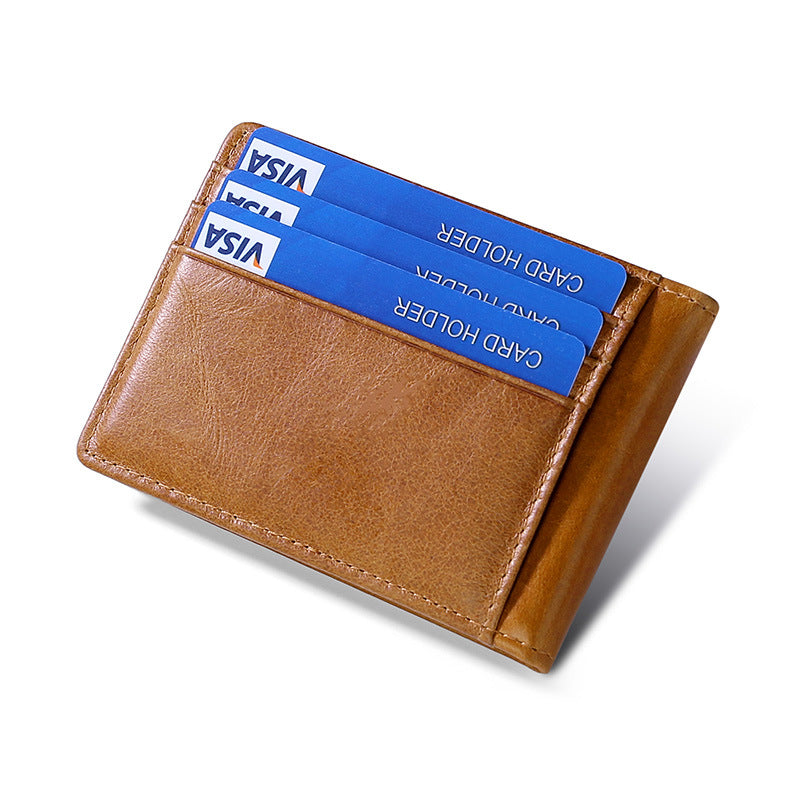 Men's Cowhide Driving License Cover Genuine Leather Id Package