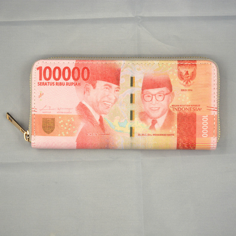 Money Pattern Usd Euro Funny Fun Ladies Wallets