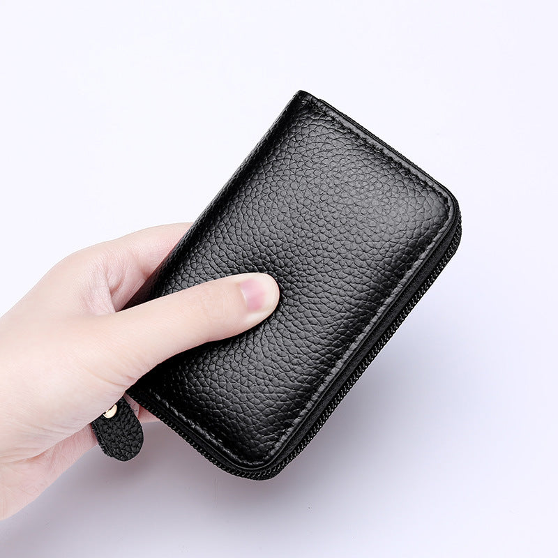 High Quality First Layer Cowhide Swiping Card Holder