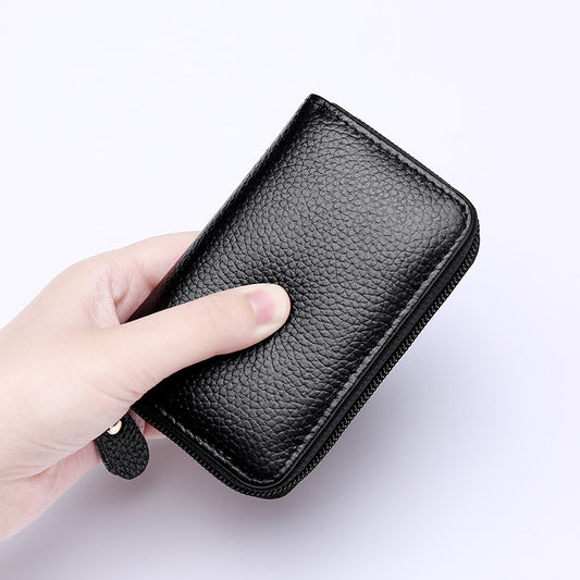 High Quality First Layer Cowhide Swiping Card Holder