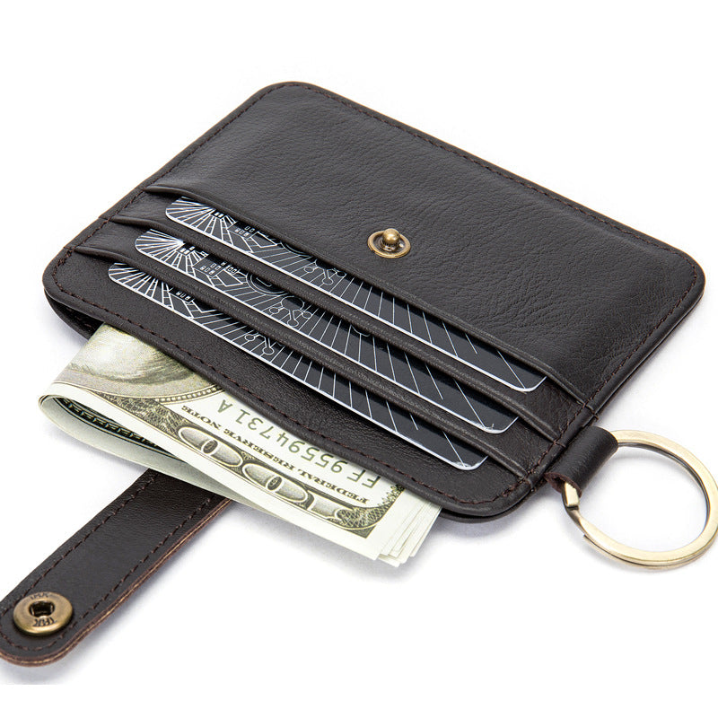 Leather Simple First Layer Sleeve Thin Card Holder