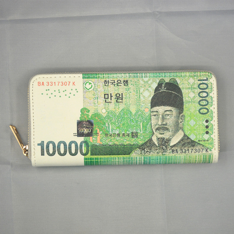 Money Pattern Usd Euro Funny Fun Ladies Wallets